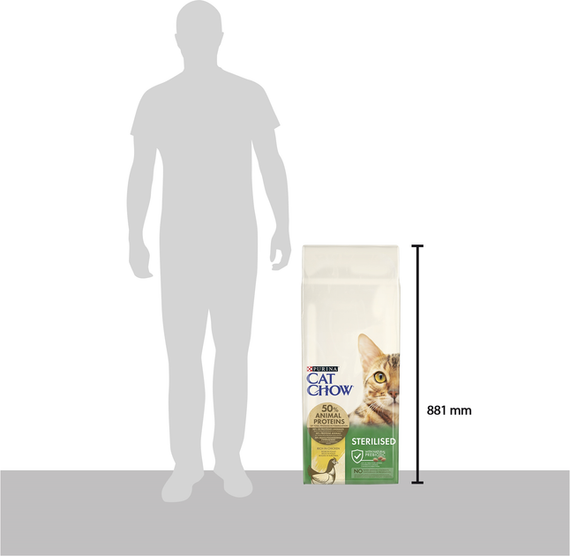 Сухий корм Purina Cat Chow Sterilised для дорослих стерилізованих котів, індичка 15кг | Зображення 3