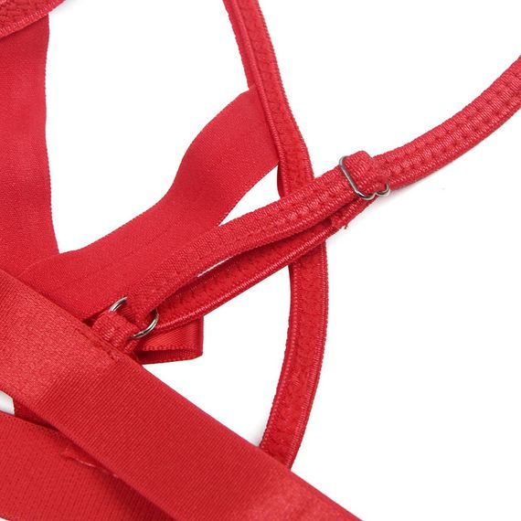 Комплект белья с бантиками Star Night и декоративными наручниками, красный, XS-S sexstyle | Зображення 6