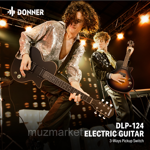 Електрогітара Donner DLP-124 BK - комплект | Зображення 5