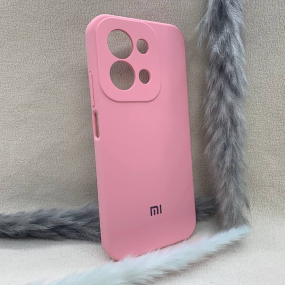 Чохол з логотипом для Xiaomi Redmi 15C EU | М'який | Протиударний | Soft Touch | Рожевий