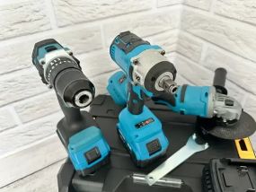 Набор инструмента 3 в 1 20V/4A Шуруповерт, Болгарка, Гайковерт