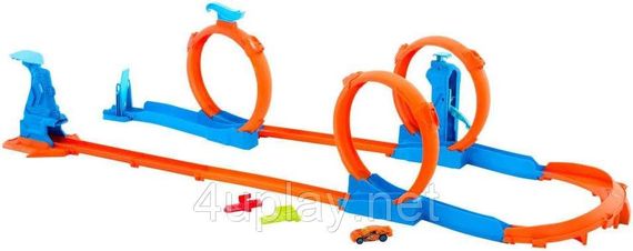 Трек Hot Wheels Track creator Triple Loop Speed Kit Потрійна петля | Зображення 1