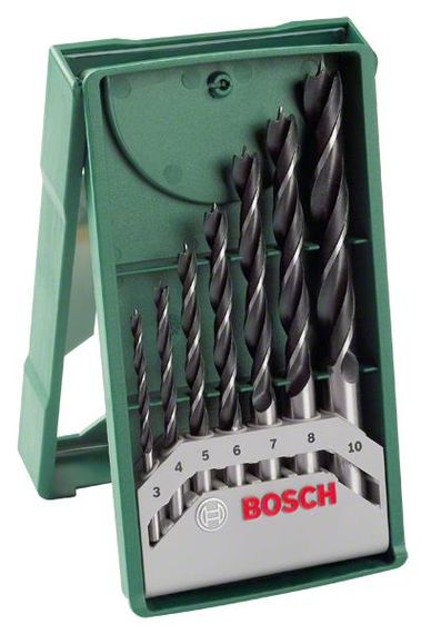 Сверла по дереву Bosch Mini-X-Line набор 7 шт,  3, 4, 5, 6, 7, 8 , 10 мм (2.607.019.580)