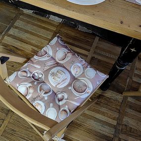 Подушка на стул с завязками Столовый сервис 40x40x4 см (PZ_21A002)