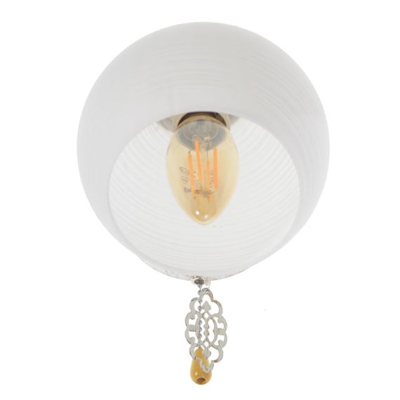 Бра настенное накладное в спальню винтаж LK-671W/1 E14 WH/G | Зображення 6