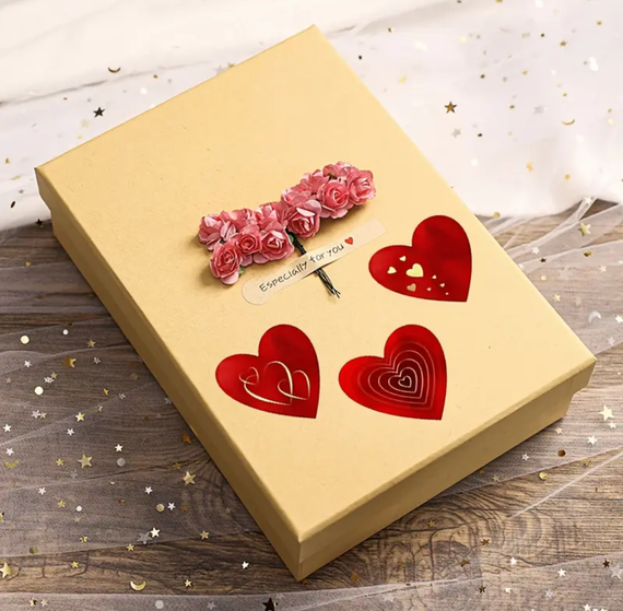 Наклейки, стікери сердечки  Колір червоний 100 (шт) | Зображення 2