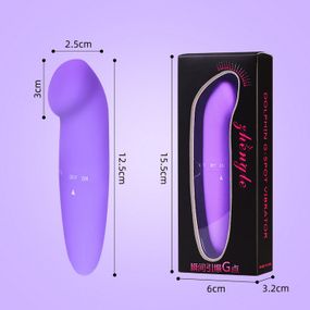 Міні-вібратор SEXUAL LOVE для стимуляції клітора зі скошеною головкою фіолетовий Sex Aura