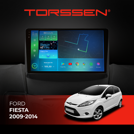 Штатна магнітола Torssen 2K Ford Fiesta 09-14 FL9 4+64Gb 4G Carplay DSP