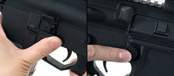 Клавіша Leapers скидання магазина збільшена. AR15. Колір - чорний | Зображення 1