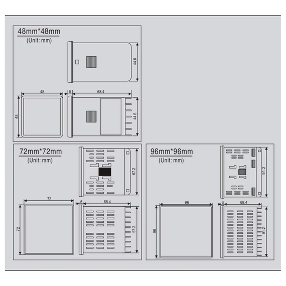 Контролер часу MVT100 48х48 із підключенням SSR або ем реле 85 - 265V AC | Зображення 4