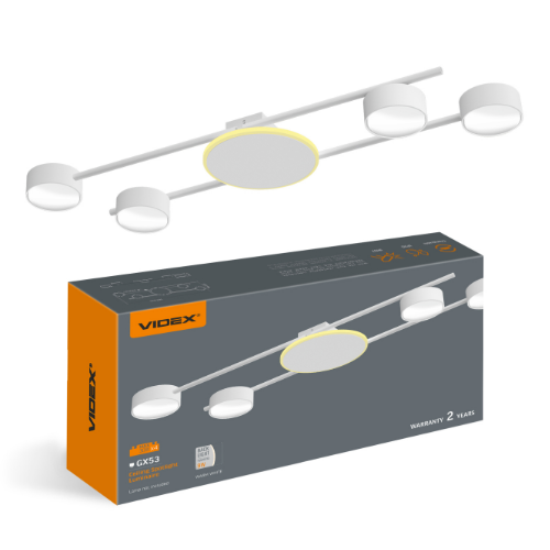 LED Світильник під лампу 4*GX53 накладний з підсвічуванням білий VL-SPF21B-WB Videx | Зображення 2
