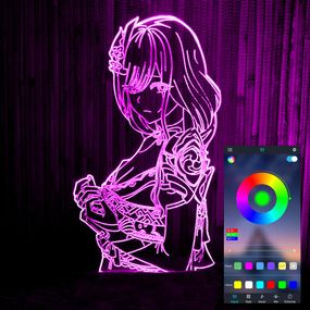 Акриловий світильник-нічник керування з телефона Сегун Райден Баал tty-n001009