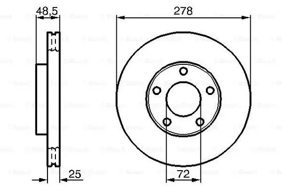 Диск гальмівний MAZDA 5, BOSCH (0986479179) | Зображення 4