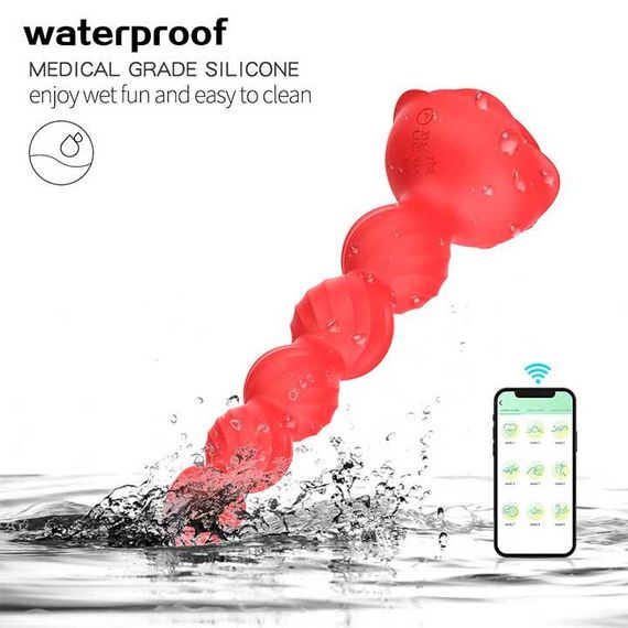 Светящаяся смарт анальная пробка Love Spouse красный – Анальные игрушки | Зображення 3