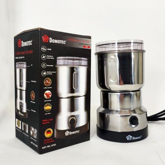 Електрична кавомолка Domotec MS 7114 200Вт ножова для кави та спецій UH-23 | Зображення 1