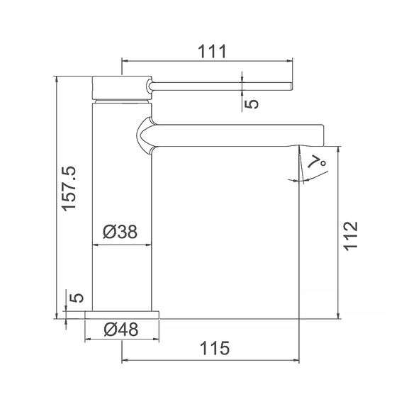 Змішувач для умивальника Frap F1067-6 | Зображення 1