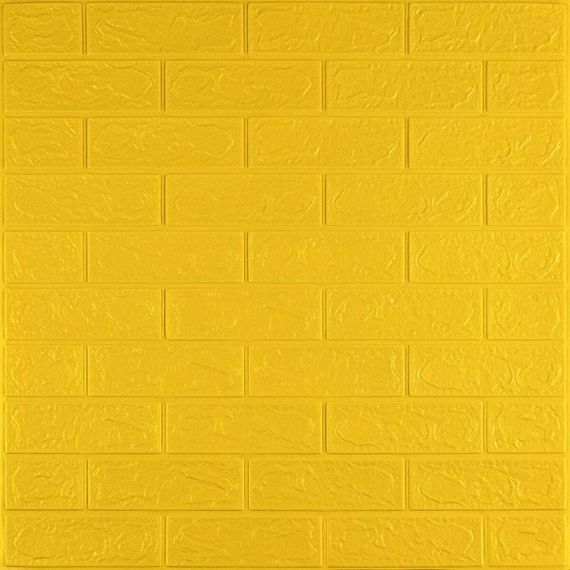 3D панель самоклеюча цегла Жовта 700х770х3мм (010-3) SW-00001894
