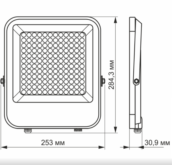 LED Прожектор 100W 5000К 220V VL-F2-1005G Videx | Зображення 4