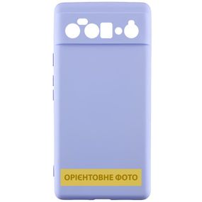 Чохол TPU GETMAN Liquid Silk Full Camera для Google Pixel 9 Чорний / Black Бузковий / Light purple