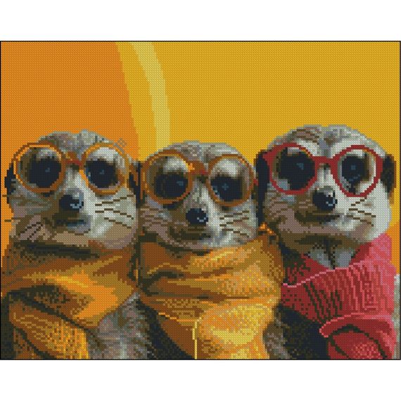 Алмазная мозаика "Веселая команда" ZAV4050-16 без подрамника 40х50 см