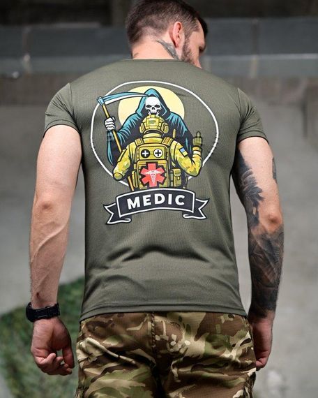 Тактична потоотвідна футболка Medic oliva РП7347 | Зображення 4