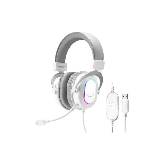 Навушники Fifine H6 RGB 7.1 White (H6W) | Зображення 1