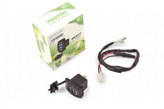 Роз'єм USB 5V 3,1А виразний, прямокутний 2 порти