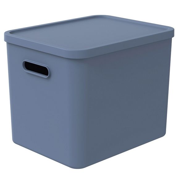 Контейнер для хранения вещей с крышкой Rotho (Рото) Albula 27 л (10631) Синий