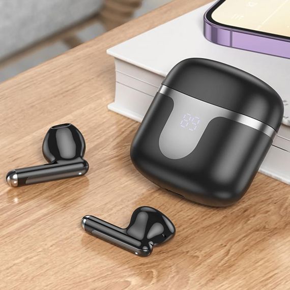 Бездротові TWS навушники Hoco EQ7 Snowflake Black | Зображення 3