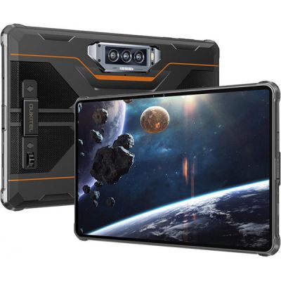 Планшет OUKITEL RT8 6/256GB Dual Sim Black-Orange with hand (6931940756396) | Зображення 2