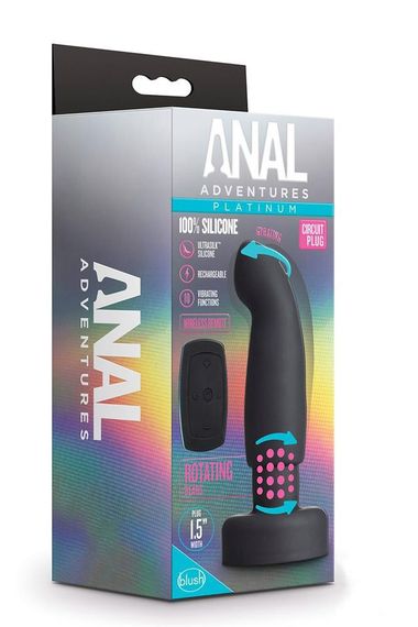 Анальний вібратор із пультом чорний ANAL ADVENTURES PLATINUM CIRCUIT PLUG Sex Aura | Зображення 4