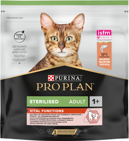 Сухий корм Purina PRO PLAN Sterilised Adult 1+Vital Functions для дорослих стерилізованих котів, лосось 0.4 кг