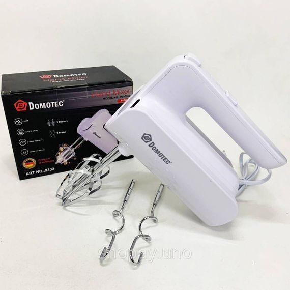 Двухвенчиковый миксер для кухни Domotec, Надежный небольшой миксер для кухни Ручной мешалка WP-14 | Зображення 4