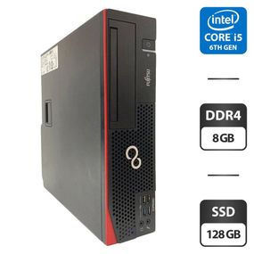 Комп'ютер Fujitsu Esprimo D956 E90+ SFF / Intel Core i5-6400 (4 ядра по 2.7 - 3.3 GHz) / 8 GB DDR4 / 128 GB SSD / Intel HD Graphics 530 / DVI б/в