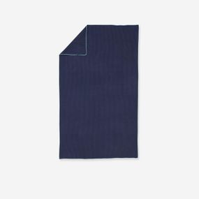 Рушник з мікрофібри розмір L 80 x 130 см темно-синій в смужку - One Size