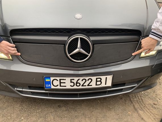 Зимняя накладка на решетку V1 (2010-2015) Матовая для Mercedes Vito W639 | Зображення 2