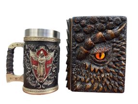 Подарунковий набір Кухоль 3D Архангел і Блокнот 3D «Жар Серця Дракона»