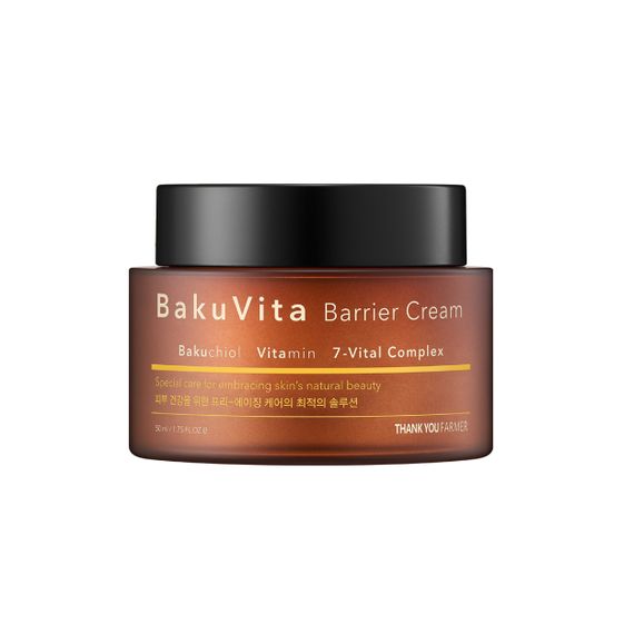 Зволожувальний крем з бакучіолом і вітамінами C та E THANK YOU FARMER BakuVita Barrier Cream (50 ml)