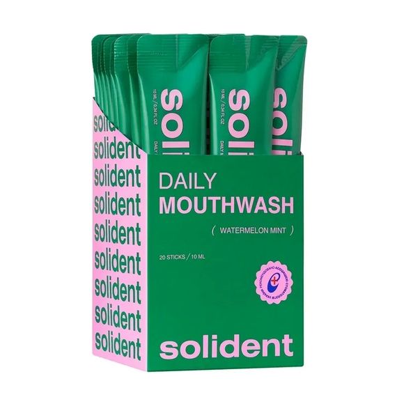 Набір ополіскувачів для ротової порожнини Solident Watermelon mint-20 стіків, зі смаком кавуна і м'яти