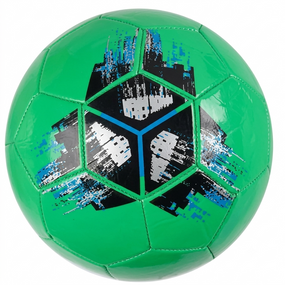 Футбольный мяч 70160-10 стандартный игровой размер No5 PVC резиновая камера 270 г для игр и тренировок Зеленый