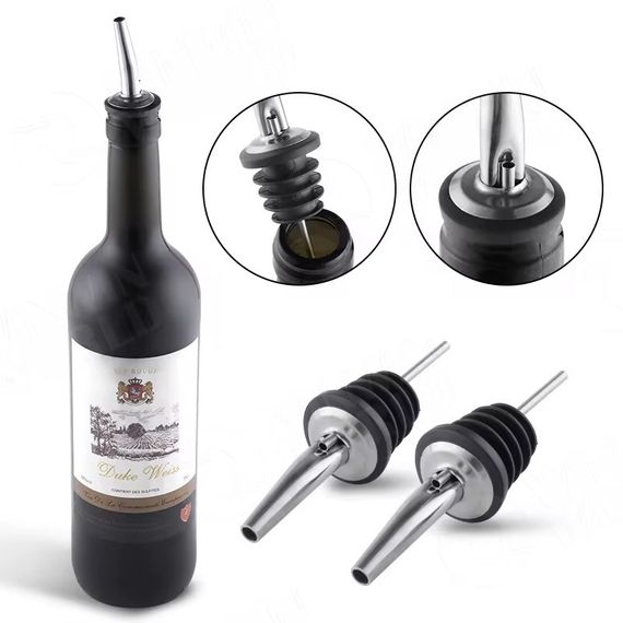 Набір гейзерів Bar House pourer металеві 4 шт. Сріблястий | Зображення 1