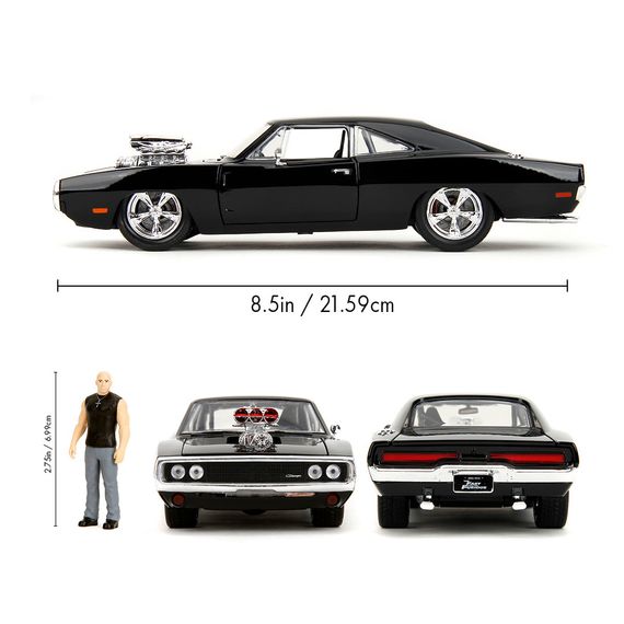 Игровая металлическая машинка Fast and Furious Додж Чарджер 1970 с фигуркой | Зображення 7