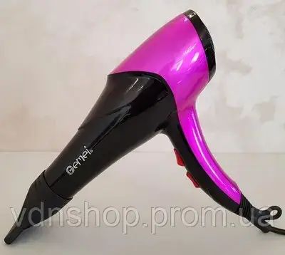 Фен для волосся Gemei GM-1766 2600 Вт Подача холодного повітря Вузький концентратор | Зображення 1