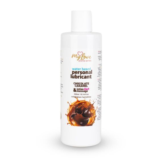 2в1 лубрикант та масажний гель - MyLove Aroma Series Intim&Massage Chocolate Caramel, 300 мл Sex Aura