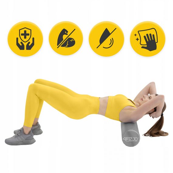 Масажний ролик 4FIZJO CARE+ EVA 60 x 15 см (валик, роллер) 4FJ0523 Grey (P-5907739314406) | Зображення 4