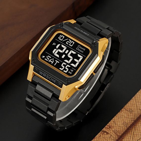 Чоловічий годинник Skmei 2264BKGDBK Black-Gold-Black | Зображення 4