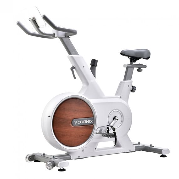 Велотренажер спінінговий (спінбайк) Cornix Eliza White/Grey