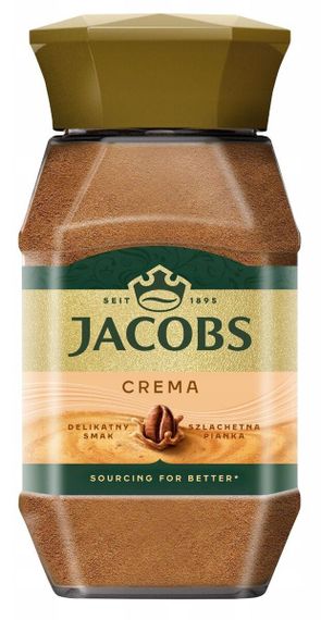 Кофе растворимый Jacobs Crema Gold, 200г, Германия, в стеклянной банке, порошкообразный | Зображення 1