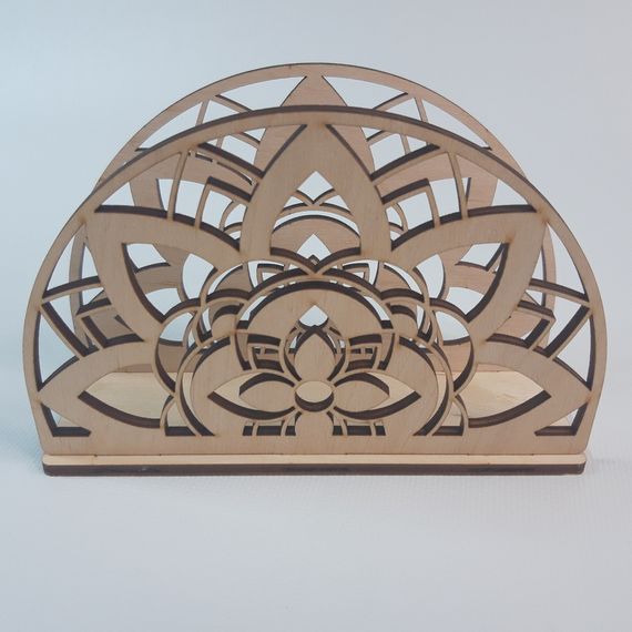 Салфетница деревянная "Цветок пустыни", вертикальная