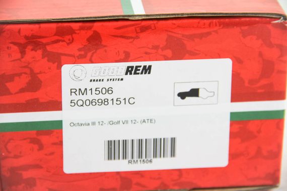 Колодки передні гальмівні Octavia III 12-/Golf VII 12-(ATE), GOODREM (RM1506) | Зображення 3